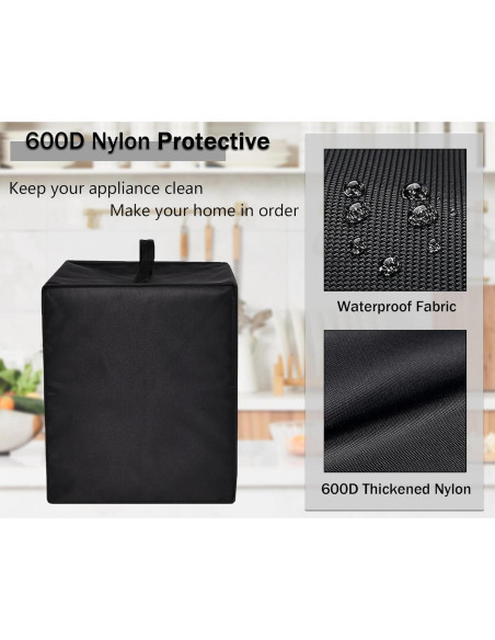 Cubierta de Polvo para Cafetera K-Mini Keurig Negra 34x14x31cm