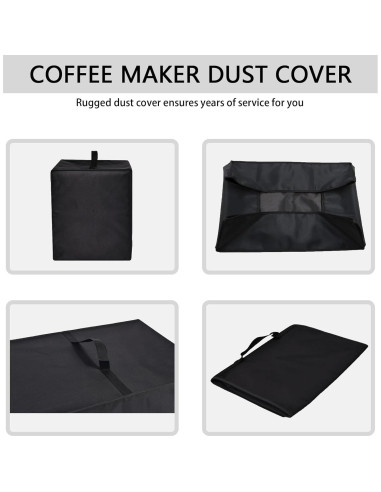 Cubierta de Polvo para Cafetera K-Mini Keurig Negra 34x14x31cm