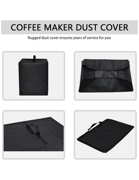 Cubierta de Polvo para Cafetera K-Mini Keurig Negra 34x14x31cm