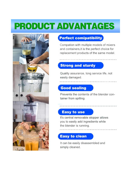 Tapa de Reemplazo para Licuadora Vitamix 64oz A3500 A3300