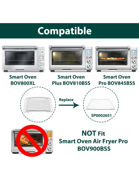 Cesta de Freidora de Aire Breville BOV800XL Acero Inoxidable 2 Pcs