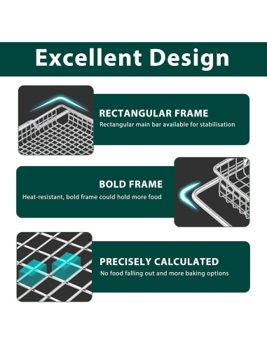 Cesta de Freidora de Aire Breville BOV800XL Acero Inoxidable 2 Pcs