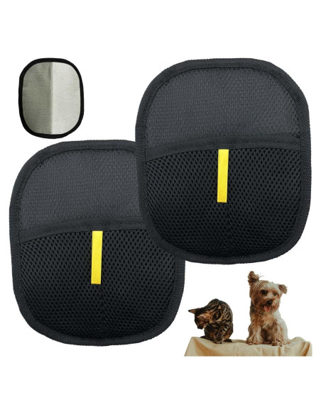 Guantes Removedores de Pelo de Mascota 2 Piezas - Negro