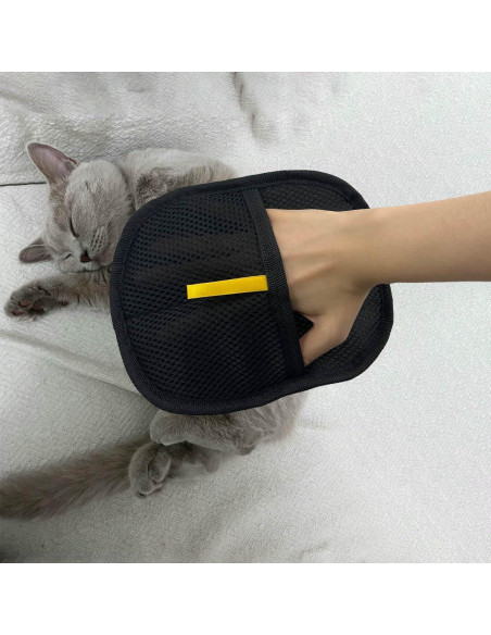 Guantes Removedores de Pelo de Mascota 2 Piezas - Negro