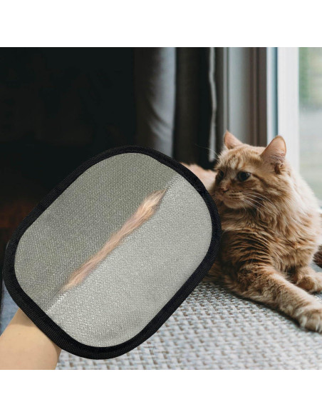 Guantes Removedores de Pelo de Mascota 2 Piezas - Negro