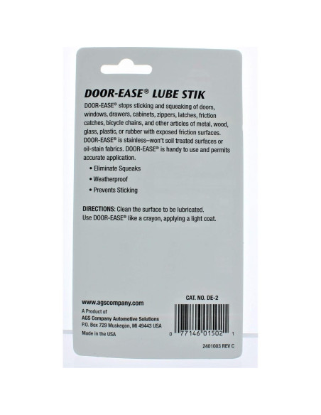 Barra de Lubricante AGS DE-2 para Puertas y Automóviles