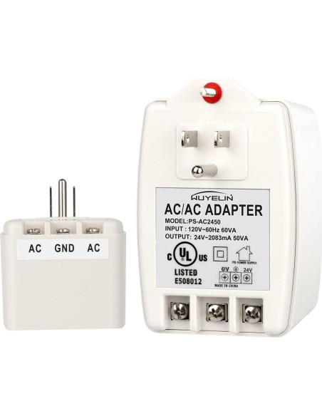 Transformador de pared 24V 50VA WUYELIN para timbres y termostatos