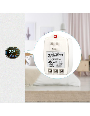 Transformador de pared 24V 50VA WUYELIN para timbres y termostatos