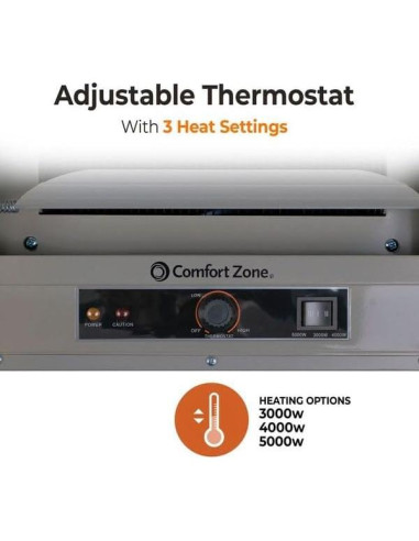 Calentador Eléctrico de Techo Comfort Zone CZ220 5000W