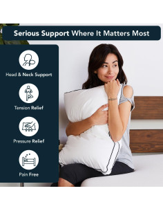 Almohada Lull Rey Hipoalergénica Lavable Soporte Cuello 2