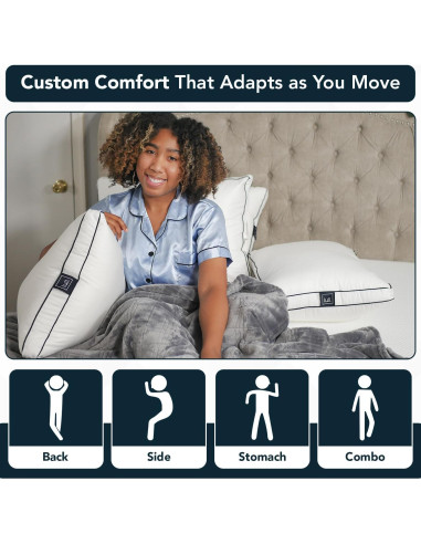 Almohada Lull Rey Hipoalergénica Lavable Soporte Cuello