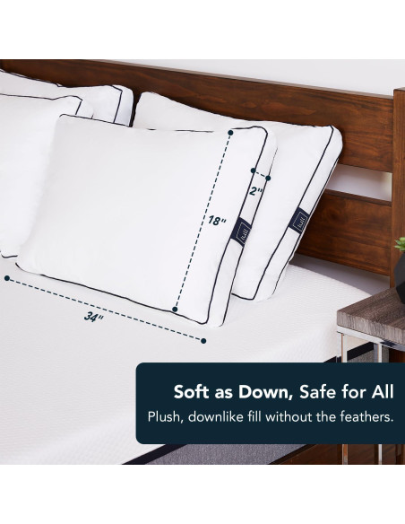 Almohada Lull Rey Hipoalergénica Lavable Soporte Cuello
