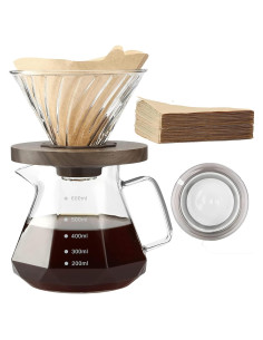 Cafetera de Goteo Lalord 600 ml Vidrio Borosilicato con Filtros
