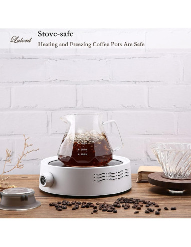 Cafetera de Goteo Lalord 600 ml Vidrio Borosilicato con Filtros