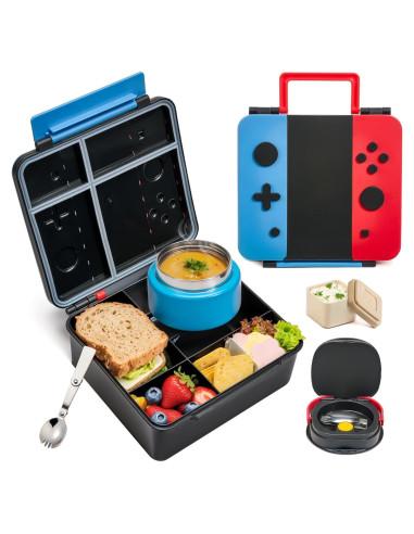 Caja Bento FAJSL para Niños con Termo 283g, Cuchara y Salsa
