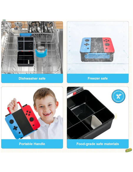 Caja Bento FAJSL para Niños con Termo 283g, Cuchara y Salsa