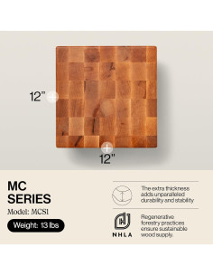 Tabla de Cortar Cuadrada de Madera de Arce John Boos 30.48cm 2