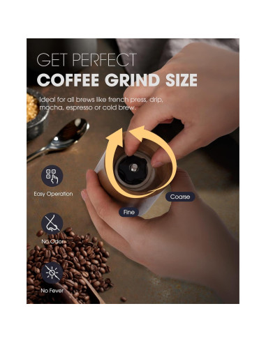 Molinillo de Café Manual POLIVIAR JX2022-CG10 Madera 0.69kg