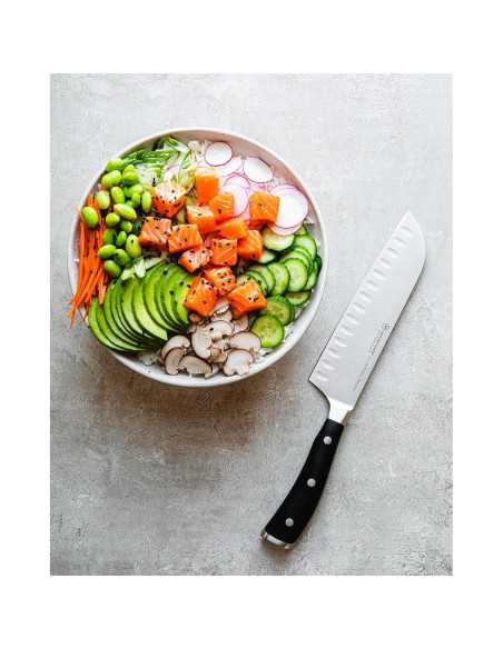 Cuchillo Santoku 18 cm Wüsthof Classic Ikon Borde Hueco