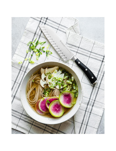 Cuchillo Santoku 18 cm Wüsthof Classic Ikon Borde Hueco