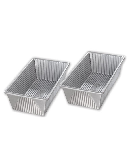 Juego de 2 Moldes para Pan USA Pan 1 Libra Acero Aluminizado