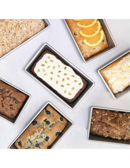 Juego de 2 Moldes para Pan USA Pan 1 Libra Acero Aluminizado