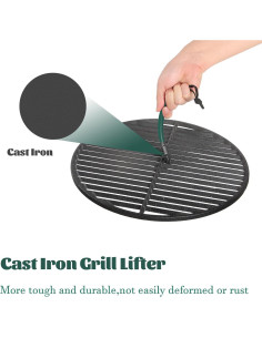 Elevador de Parrilla de Hierro Fundido KAMaster Verde 249g 2