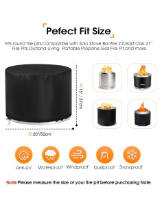 Cubierta Redonda para Fogata POMER 20 cm Impermeable 2