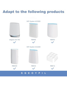 Adaptador de Cargador 12V SGEOYPIL para Netgear Orbi 2M 2