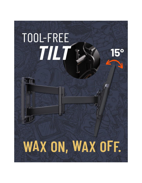 Soporte de Pared para TV ECHOGEAR MaxMotion 42" a 90"