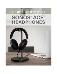 Soporte para Auriculares Sanus Sonos Ace Negro - Base de Silicona y Gestión de Cables 2