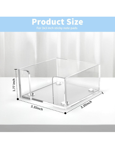 Soporte Acrílico para Notas Adhesivas GVPIPYS 8.51x8.51 cm