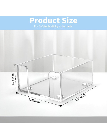 Soporte Acrílico para Notas Adhesivas GVPIPYS 8.51x8.51 cm