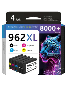 Cartuchos de Tinta 962XL MANDBOY 4-Pack Negro Cian Magenta Amarillo