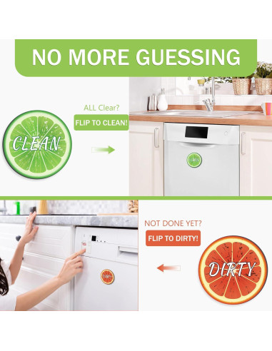 Signo Magnético Reversible Limpio Sucio MORCART 8.89 cm