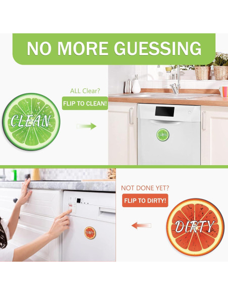 Signo Magnético Reversible Limpio Sucio MORCART 8.89 cm Signo Magnético Reversible Limpio Sucio MORCART 8.89 cm