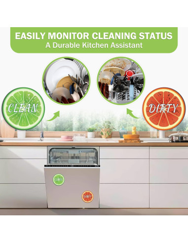 Signo Magnético Reversible Limpio Sucio MORCART 8.89 cm