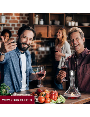 Decantador de Vino Gem Tour 1500ml con Aerador y Filtro