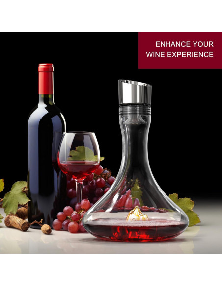 Decantador de Vino Gem Tour 1500ml con Aerador y Filtro