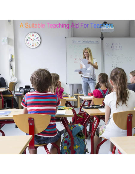 Reloj de Pared Analógico AIRUIFU 30.48 cm Colorido Silencioso Reloj de Pared Analógico AIRUIFU 30.48 cm Colorido Silencioso