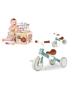 Triciclo 4-en-1 Aiwo para Niños + Cubo de Actividades 7-en-1