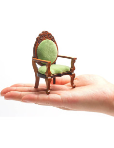 Mini Sillas de Madera Hiawbon 2 Piezas 8.4x5.6x4.6 cm 2