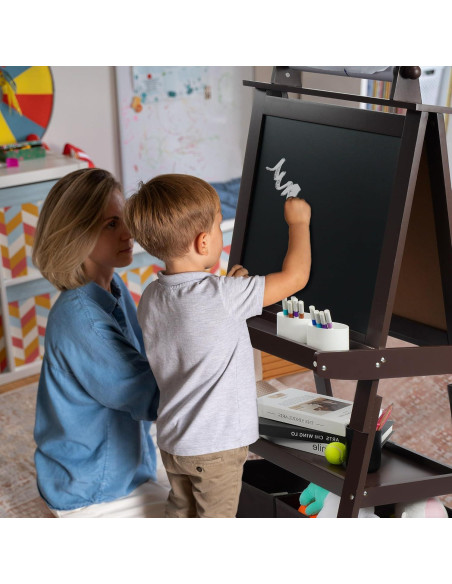 Caballete de Arte Elevon para Niños 3 en 1 con Pizarra Doble