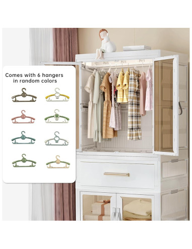 Armario portátil grande MU TU HD para niños 63.5x41.9x161.5cm