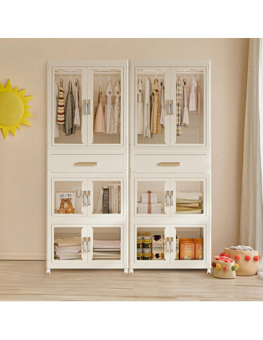 Armario portátil grande MU TU HD para niños 63.5x41.9x161.5cm