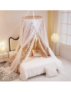 Cortina de Cama de Dosel Redonda VETHIN Princesa 254 cm 2