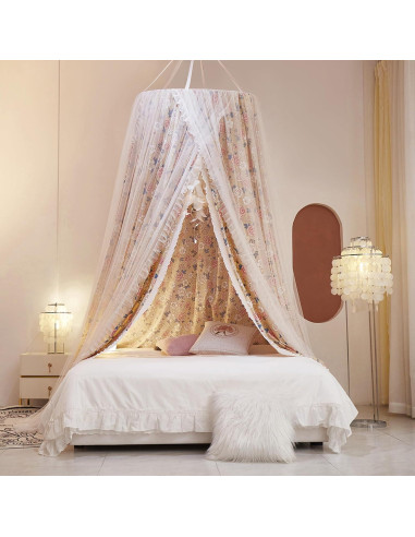 Cortina de Cama de Dosel Redonda VETHIN Princesa 254 cm