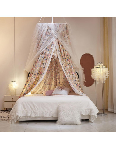 Cortina de Cama de Dosel Redonda VETHIN Princesa 254 cm