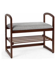 Banco de Entrada StrongTek de Bambú con Cojín 35.56 cm