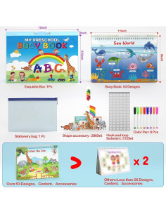Libro Ocupado Montessori WJPC 53 Diseños para Niños 3-8 Años 2